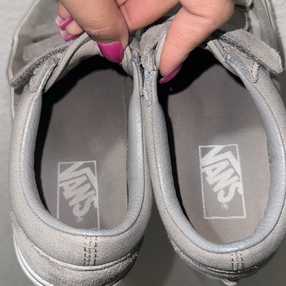 Vans Velcro Gray Shoes Sneakers - Picture 13 of 14